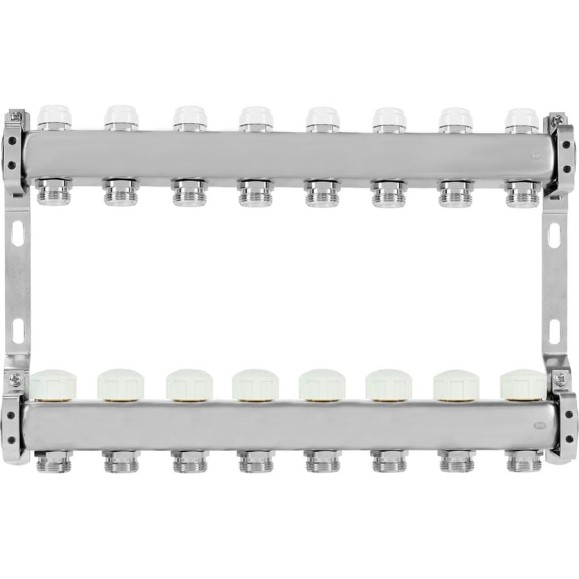 Коллекторная группа из нержавеющей стали COLSYS 805 8 выходов, с отсечными и термостатическими клапанами 180522508