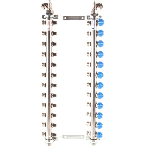 Коллекторная группа Uni-Fitt Н 1"х3/4", 12 выходов, нержавеющая сталь 456W4312 Коллекторная группа Uni-Fitt Н 1"х3/4", 12 выходов, нержавеющая сталь 456W4312
