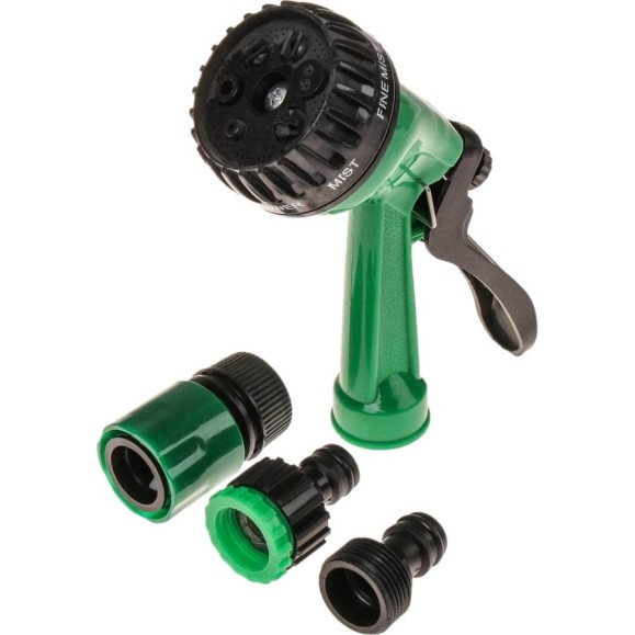 Пистолет-распылитель Greengo 7 режимов, коннектор 1/2", стартовый фитинг 1/2"-3/4" 3098156 Пистолет-распылитель Greengo 7 режимов, коннектор 1/2", стартовый фитинг 1/2"-3/4" 3098156