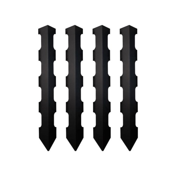 Колышки для деревянных грядок CB75-5 Delta-Park чёрный, 4 шт. 3003019