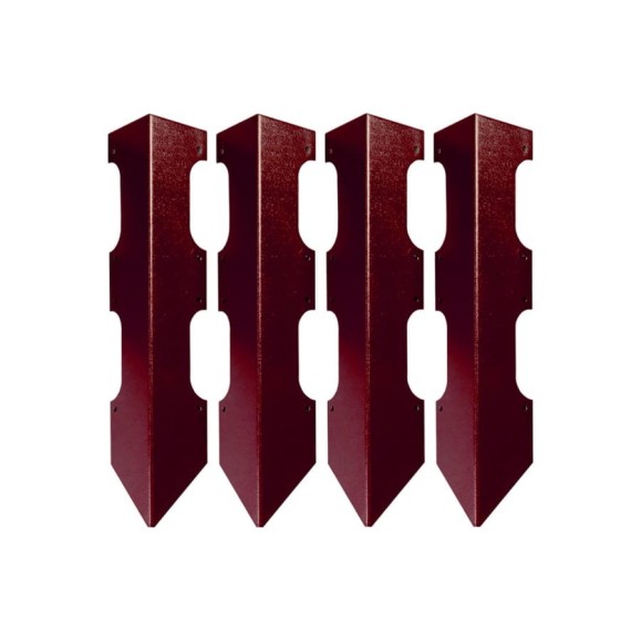 Колышки для деревянных грядок Delta-Park CB30-2 коричнево-красные, 4 шт. 3003010
