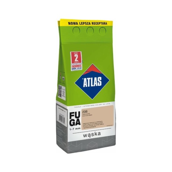 Цементная затирка ATLAS капучино, 2 кг (1-7 мм) 206-CEM Цементная затирка ATLAS капучино, 2 кг (1-7 мм) 206-CEM