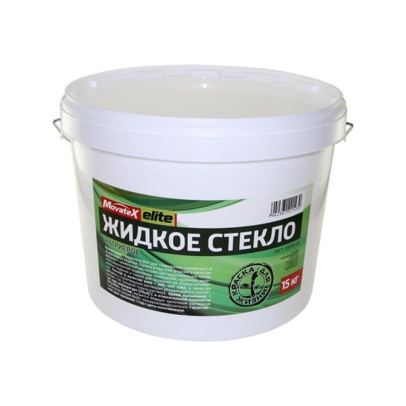 Жидкое стекло Movatex Elite 15 кг Т03694 Жидкое стекло Movatex Elite 15 кг Т03694