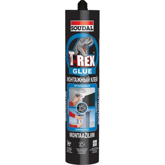 Клей Soudal T-REX прозрачный, 310 г, WB BLUE, 2 шт. 152248 Клей Soudal T-REX прозрачный, 310 г, WB BLUE, 2 шт. 152248