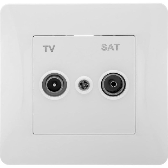 Розетка GUSI ELECTRIC Ugra TV+ SAT, оконечная, СУ, белый С11TS1-001-СБ