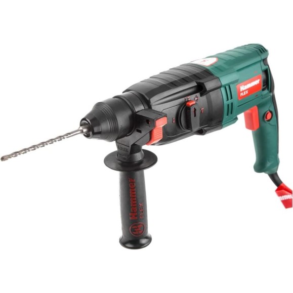 Перфоратор Hammer Flex 800 Вт, SDS+, 26 мм, 0-1245 об/мин, 2.6 Дж, 3 режима, кейс PRT800D Перфоратор Hammer Flex 800 Вт, SDS+, 26 мм, 0-1245 об/мин, 2.6 Дж, 3 режима, кейс PRT800D