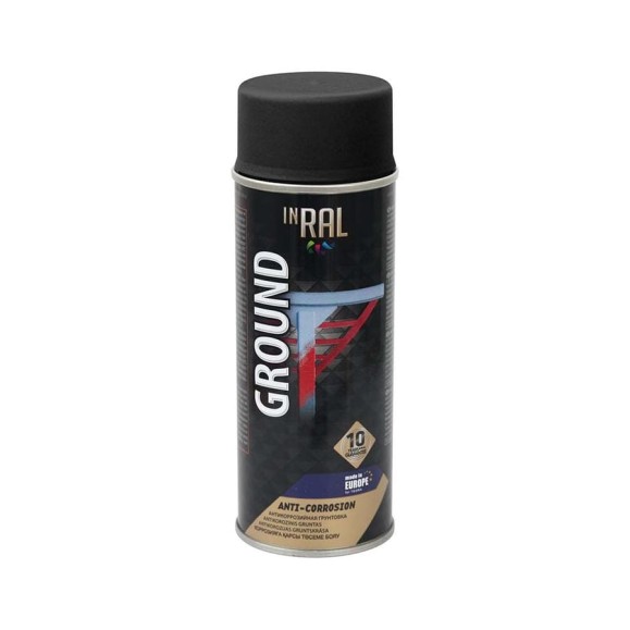 Аэрозольный антикоррозийный грунт InRal GROUND черный RAL9011, 400 мл 26-7-2-002 Аэрозольный антикоррозийный грунт InRal GROUND черный RAL9011, 400 мл 26-7-2-002