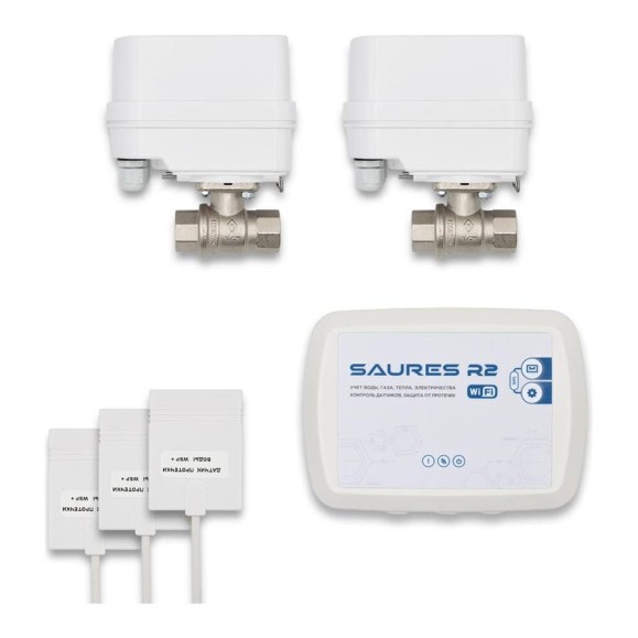 Система защиты от протечек Аквастоп SAURES Оптима Wi-Fi, 1/2 SRS-KIT.04