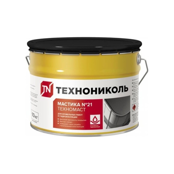 Кровельная мастика Технониколь №21 Техномаст, ведро 10 кг ЦБ769339
