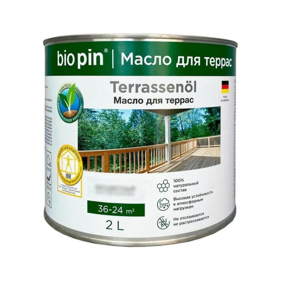 Масло для террас BIO PIN 4010 Terrassenol в цвете мореный дуб 2 л 40105C104 Масло для террас BIO PIN 4010 Terrassenol в цвете мореный дуб 2 л 40105C104