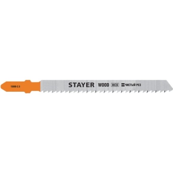 Полотна по дереву, ДСП, ДВП STAYER (2 шт; 75х4 мм; HCS; Т-хвост.; Т101D) для электролобзика 15990-4_z02 Полотна по дереву, ДСП, ДВП STAYER (2 шт; 75х4 мм; HCS; Т-хвост.; Т101D) для электролобзика 15990-4_z02