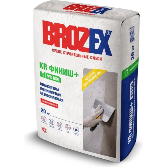 Шпаклевка WR 650 KR ФИНИШ +, 20 кг BROZEX ШBR650 Шпаклевка WR 650 KR ФИНИШ +, 20 кг BROZEX ШBR650