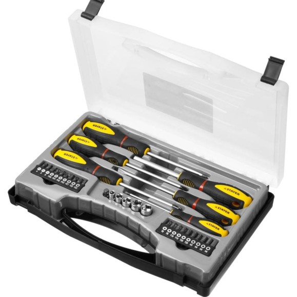 Набор отверток STAYER PROFESSIONAL PROTech Cr-Mo, 32 предметов, в кейсе 25134-H18_z01 Набор отверток STAYER PROFESSIONAL PROTech Cr-Mo, 32 предметов, в кейсе 25134-H18_z01