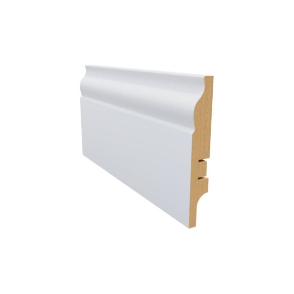 Плинтус белый МДФ Krispo 16х100х2400 мм AGIS КР-210-100 Плинтус белый МДФ Krispo 16х100х2400 мм AGIS КР-210-100