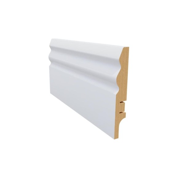 Плинтус белый МДФ Krispo 16х81х2400 мм AGIS КР-206-81