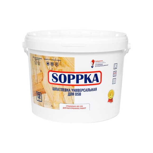 Шпатлевка для OSB SOPPKA 12 кг СОП-Шпатлевка-Универсал12