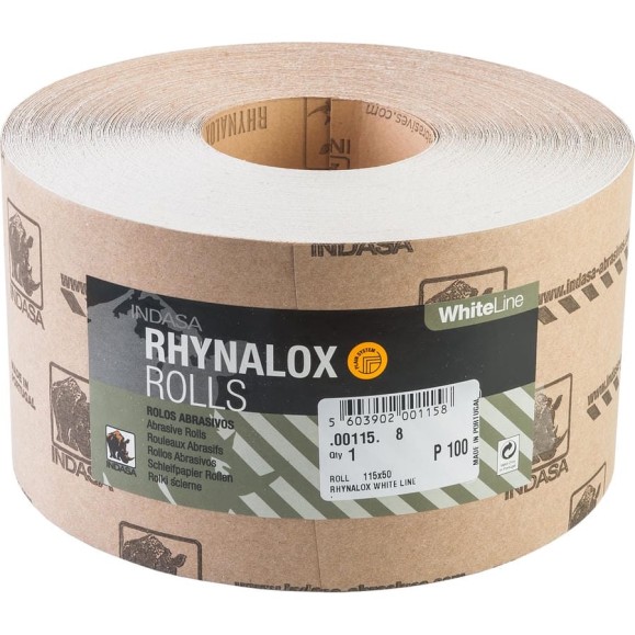 Рулон RHYNALOX (115 мм; 50 м; Р100) INDASA 00115 Рулон RHYNALOX (115 мм; 50 м; Р100) INDASA 00115