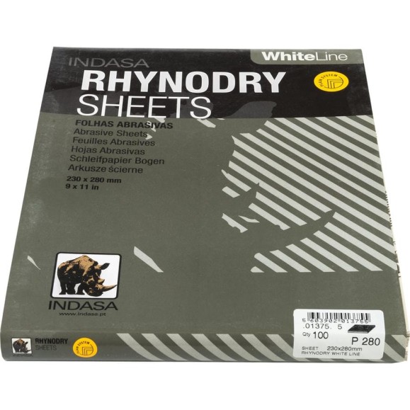 Лист RHYNODRY (100 шт; 230х280 мм; Р280) INDASA 01375 Лист RHYNODRY (100 шт; 230х280 мм; Р280) INDASA 01375