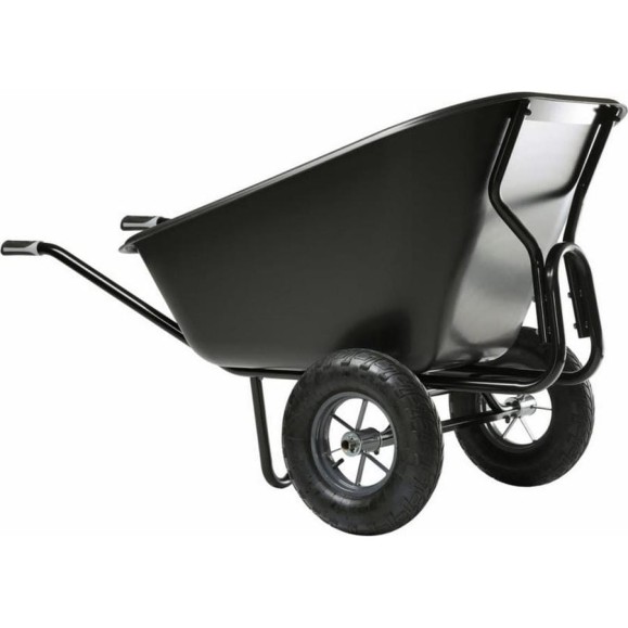 Тачка Haemmerlin Cargo Twin Excellium 300 л. двухколесная, полипропиленовый кузов, пневмо колеса-подшипник 301615001 Тачка Haemmerlin Cargo Twin Excellium 300 л. двухколесная, полипропиленовый кузов, пневмо колеса-подшипник 301615001