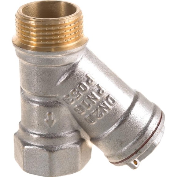 Сетчатый фильтр СТМ 3/4", штуцер-гайка CBYFMF34 Сетчатый фильтр СТМ 3/4", штуцер-гайка CBYFMF34