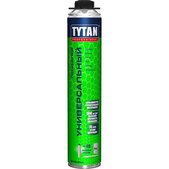 Строительный пено-клей TYTAN PROFESSIONAL универсальный, профессиональный, под пистолет 750мл 91058 Строительный пено-клей TYTAN PROFESSIONAL универсальный, профессиональный, под пистолет 750мл 91058