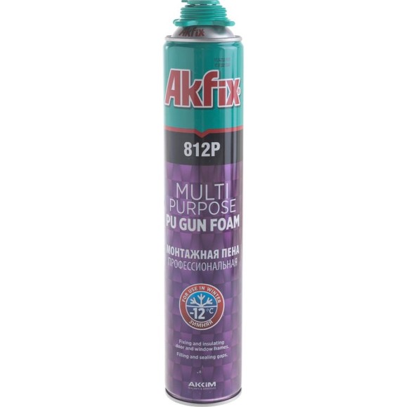 Профессиональная зимняя монтажная пена Akfix 812P, 850 гр. FA081 Профессиональная зимняя монтажная пена Akfix 812P, 850 гр. FA081