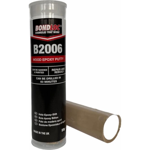 Эпоксидная 2K шпатлевка, палочка для ремонта изделий из дерева Bondloc B2006 50 г B200650G