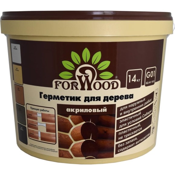 Герметик для дерева Forwood ВДАК-1501, тик, 14 кг 141290 4607017516829