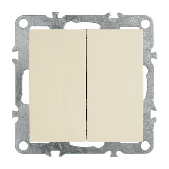 2-клавишный выключатель STEKKER механизм PSW10-9104-02, 250В, 10А, серия Эрна, слоновая кость 39323 2-клавишный выключатель STEKKER механизм PSW10-9104-02, 250В, 10А, серия Эрна, слоновая кость 39323