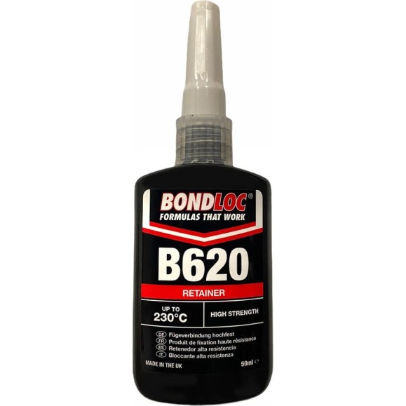 Высокотемпературный фиксатор цилиндр. соединений высокой прочности Bondloc B620 50 мл B62050ML Высокотемпературный фиксатор цилиндр. соединений высокой прочности Bondloc B620 50 мл B62050ML