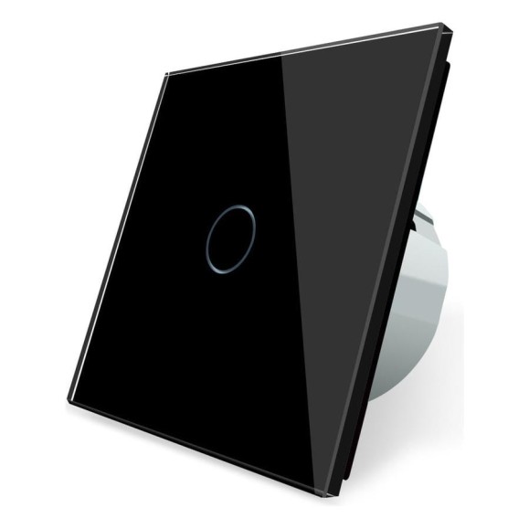 Одноклавишный сенсорный выключатель Bingoelec W1-101 WiFi черный 060 Одноклавишный сенсорный выключатель Bingoelec W1-101 WiFi черный 060