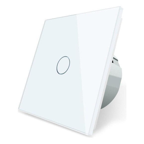Одноклавишный сенсорный выключатель Bingoelec W1-101 WiFi белый 059 Одноклавишный сенсорный выключатель Bingoelec W1-101 WiFi белый 059