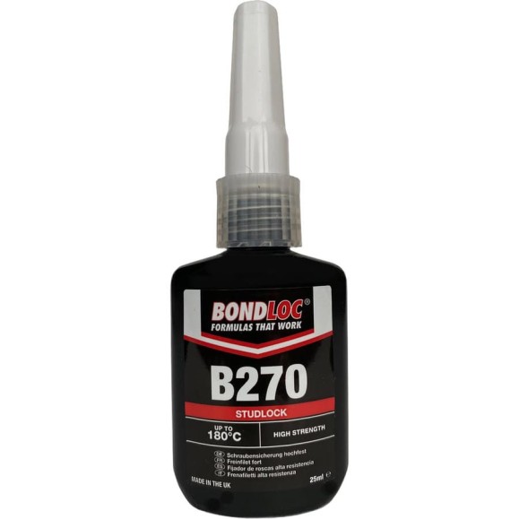Резьбовой фиксатор высокой прочности Bondloc B270 25 мл B27025ML Резьбовой фиксатор высокой прочности Bondloc B270 25 мл B27025ML
