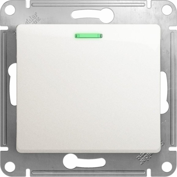 1-клавишный механизм выключателя Systeme Electric скрытой проводки Glossa 10А IP20 1а 10AX перламутр GSL000613