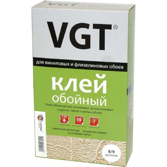 Клей для виниловых, флизелиновых и тяжелых обоев VGT сухой 0,2 кг 11606060 Клей для виниловых, флизелиновых и тяжелых обоев VGT сухой 0,2 кг 11606060