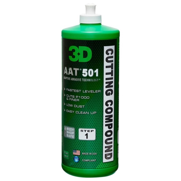 Абразивная паста AAT 501 Rubbing Compound 501OZ32 0.94 л 3D 020560 Абразивная паста AAT 501 Rubbing Compound 501OZ32 0.94 л 3D 020560