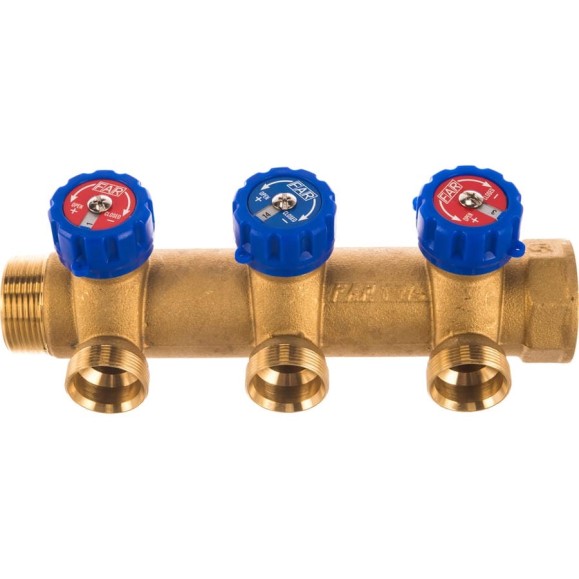Регулирующий коллектор c 3-мя отводами FAR 1 1/4" М33х1.5 FK 3827 C11403 Регулирующий коллектор c 3-мя отводами FAR 1 1/4" М33х1.5 FK 3827 C11403