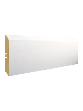 Плинтус Смартпрофайл Пеинт 3D вуд 82 (82 мм; 2.4 м; МДФ; Белый) GRACE УТ000030985