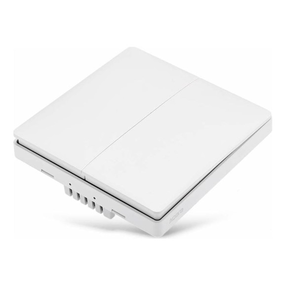 Настенный выключатель Aqara две клавиши, Wall Switch No Neutral, Double Rocker QBKG03LM
