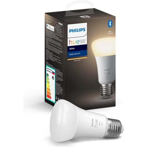 Лампа Philips Hue белая 2700K W 9W A60 E27 RUS 929001821618 Лампа Philips Hue белая 2700K W 9W A60 E27 RUS 929001821618