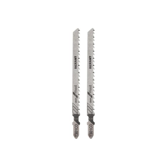 Пилка для электролобзика по дереву REXANT 115 мм 8 з/д 6-60 мм T301CD 2 шт 92-0307