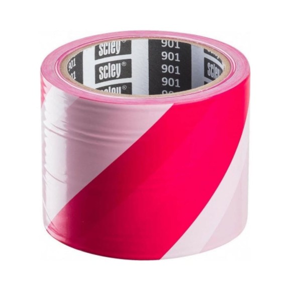 Сигнально - ограждающая лента SCLEY 80мм x 100 м, двухсторонняя, красно-белая 0370-010008 Сигнально - ограждающая лента SCLEY 80мм x 100 м, двухсторонняя, красно-белая 0370-010008