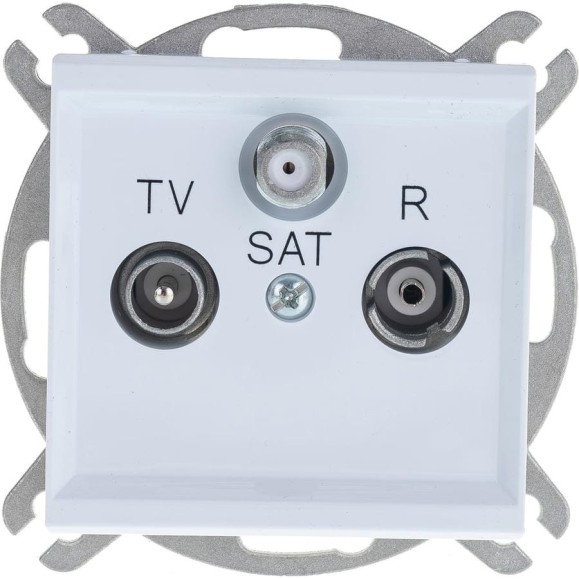 Розетка Ospel Sonata TV-SAT проходная, белый GPA-RSP/m/00 Розетка Ospel Sonata TV-SAT проходная, белый GPA-RSP/m/00