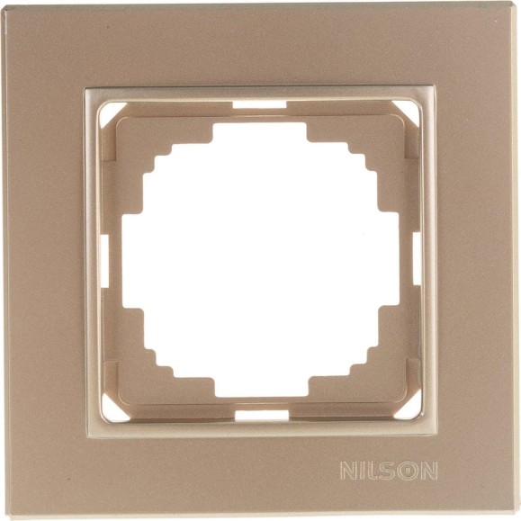 Одноместная рамка NILSON золото Alegra metallic 25150091 Одноместная рамка NILSON золото Alegra metallic 25150091