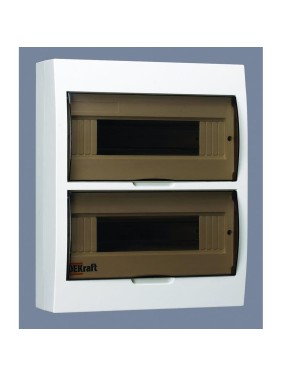 Модульный пластиковый корпус DEKraft ЩРН-П-24 IP41 31013DEK Модульный пластиковый корпус DEKraft ЩРН-П-24 IP41 31013DEK
