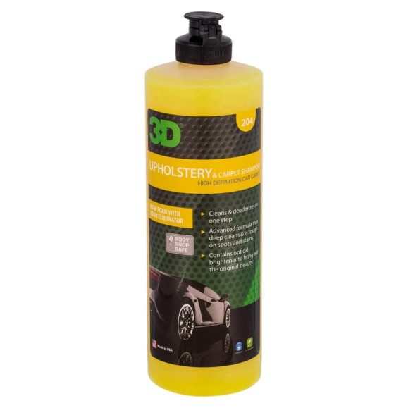 Очиститель ткани 3D Upholstery & Carpet Shampoo 204OZ16 0.47 л 020524 Очиститель ткани 3D Upholstery & Carpet Shampoo 204OZ16 0.47 л 020524