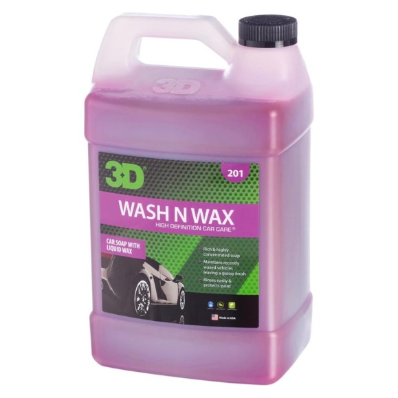 Автошампунь с воском 3D 2в1 Wash N Wax 201G01 3.78 л 020516