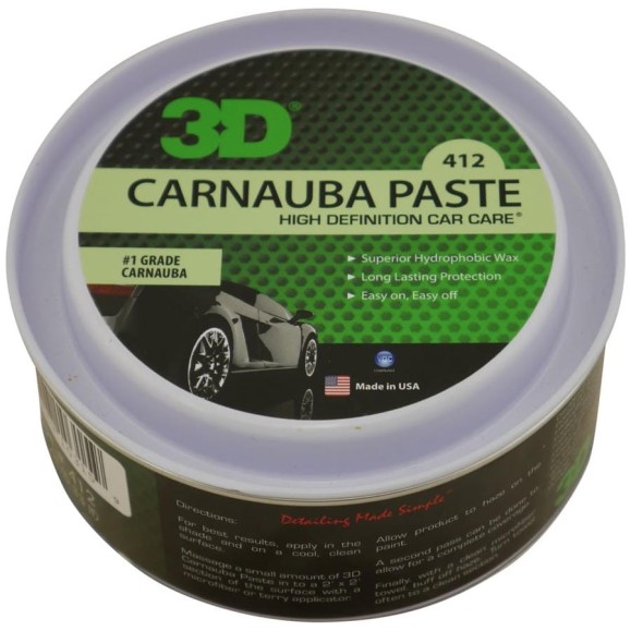 Твердый воск 3D Carnauba Paste Wax Paste 412 0.33 л 020545 Твердый воск 3D Carnauba Paste Wax Paste 412 0.33 л 020545