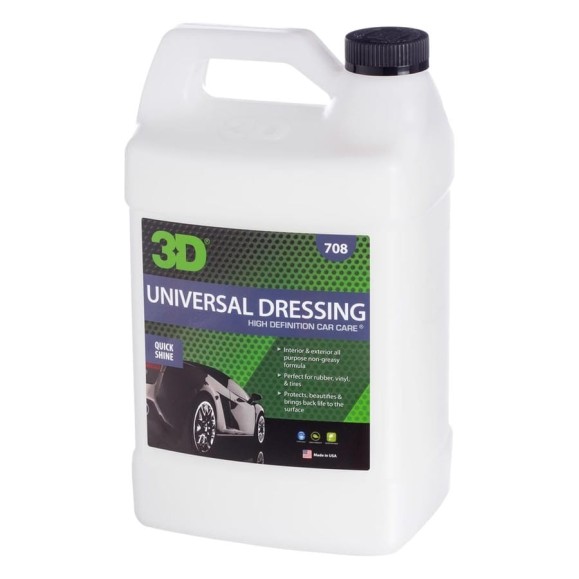 Чернение резины и пластика 3D Universal Dressing 708G01 3.78 л 020584