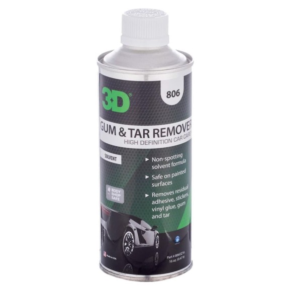 Очиститель ЛКП 3D Gum & Tar Remover 806OZ16 от битума и смолы, 0.47 л 020592 Очиститель ЛКП 3D Gum & Tar Remover 806OZ16 от битума и смолы, 0.47 л 020592